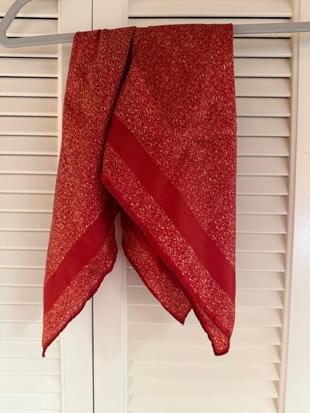 Red Metallic Accent Women's Scarf